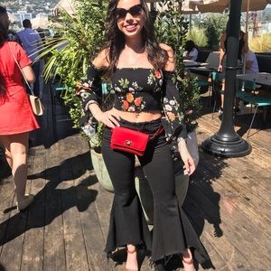 Black bell bottom jeans